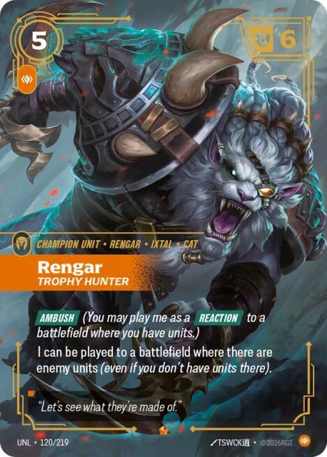 Rengar Trophy Hunter Riftbound Unleashed 120/219