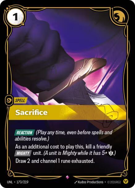 Sacrifice Riftbound Unleashed 173/219
