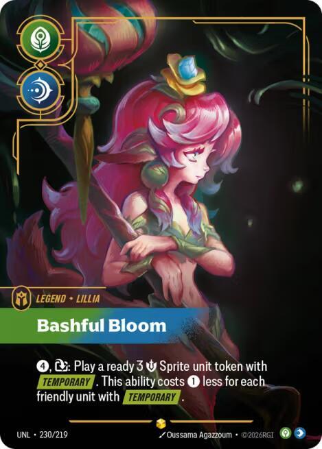 Lillia Bashful Bloom Overnumbered Riftbound Unleashed 230/219