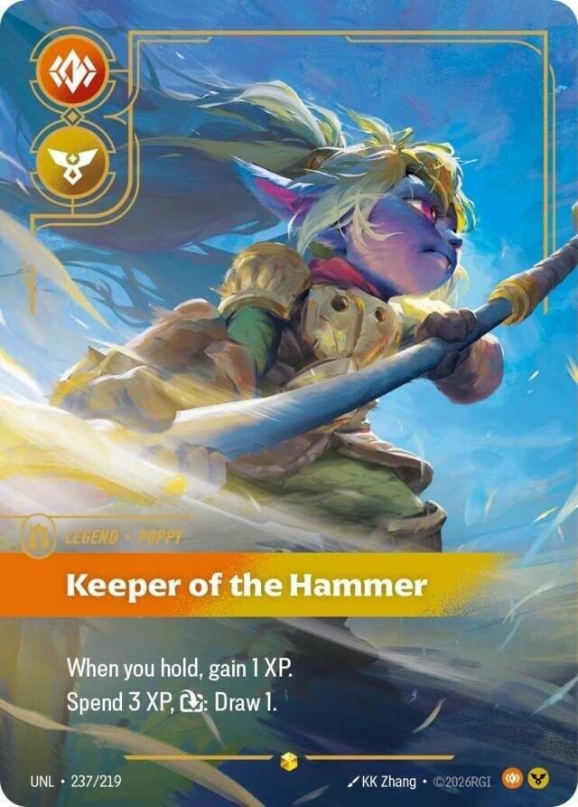 Poppy Keeper of the Hammer Overnumbered Riftbound Unleashed 237/219