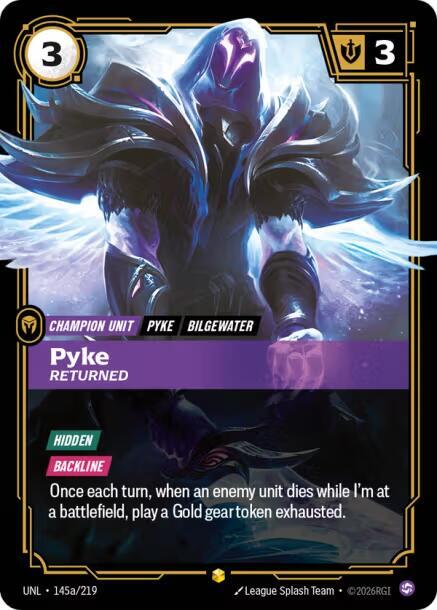 Pyke Returned Alternate Art Riftbound Unleashed 145a/219