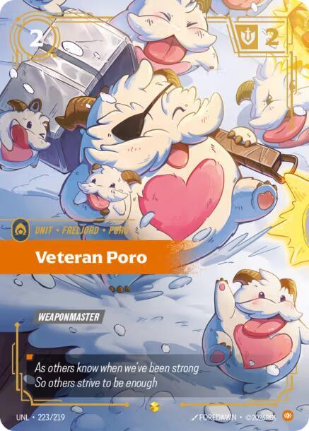 Veteran Poro Overnumbered Riftbound Unleashed 223/219