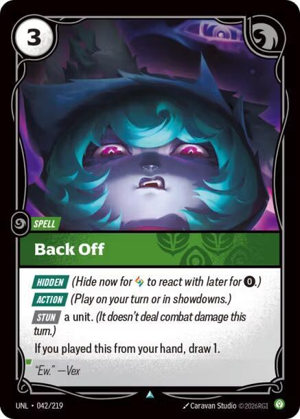 Back Off FOIL Riftbound Unleashed 042/219