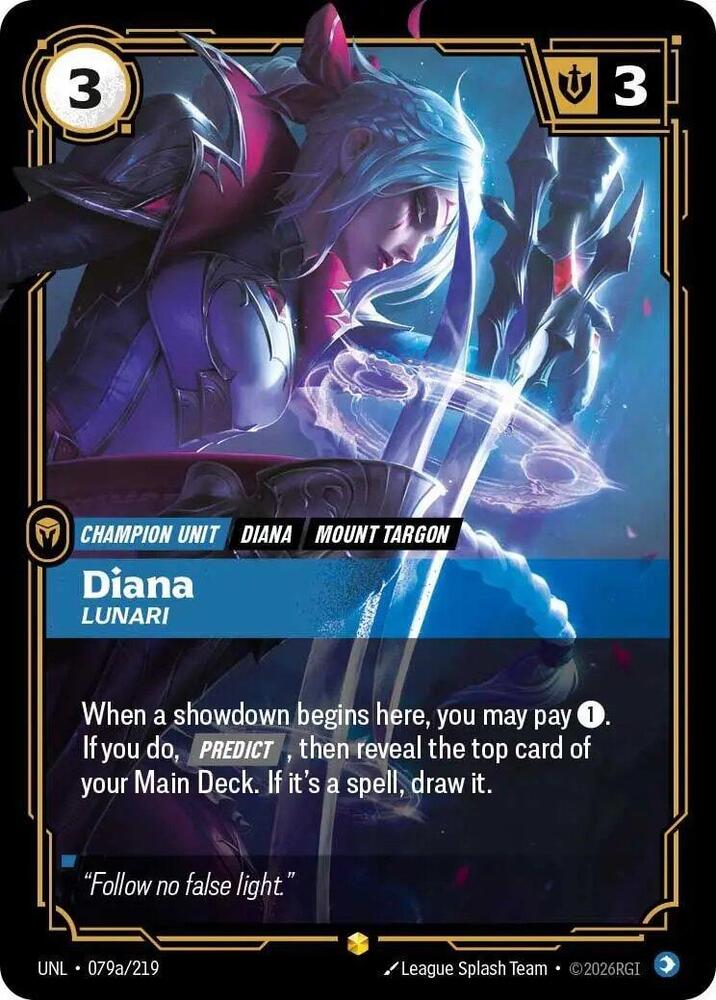 Diana Lunari Alternate Art Riftbound Unleashed 079a/219
