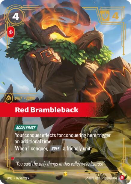 Red Brambleback Alternate Art Riftbound Unleashed 029a/219