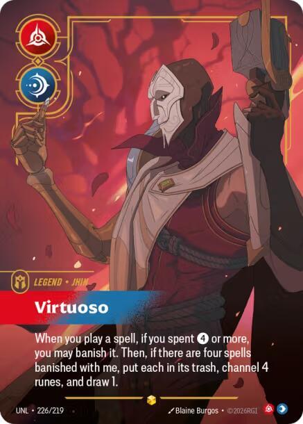 Jhin Virtuoso Overnumbered Riftbound Unleashed 226/219